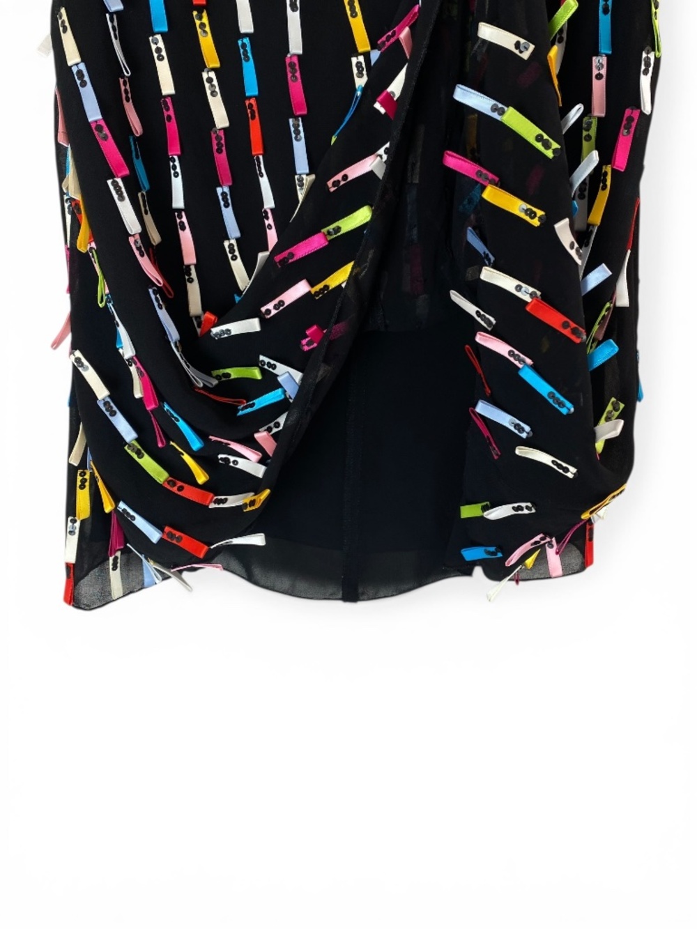 EMPORIO ARMANI Sleeveless Ribbon Sequin Top Camisole Size Small - Picture 3 of 9